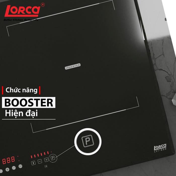 Chế độ booster giúp bếp từ đun nấu 
nhanh chóng